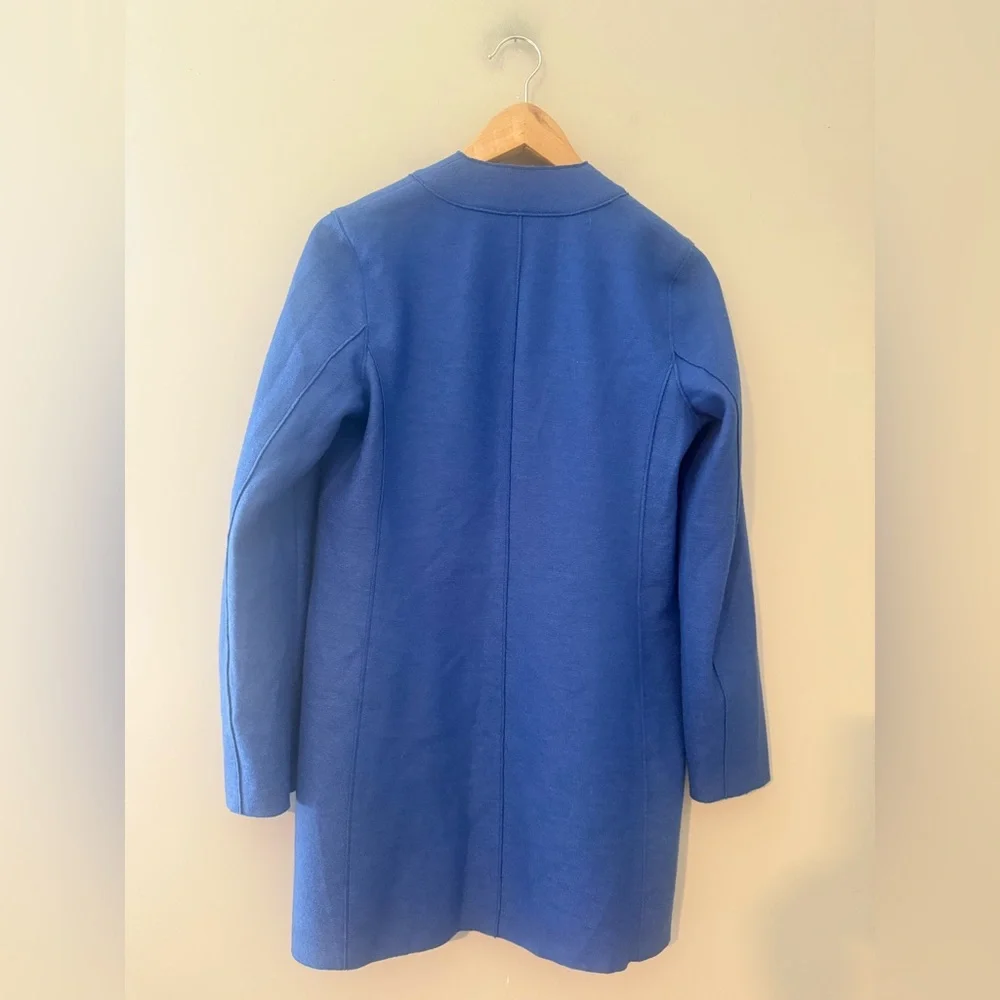 Harris‎ Wharf London Coat Womens 42 IT Virgin Wool Blue Italy Single Breasted